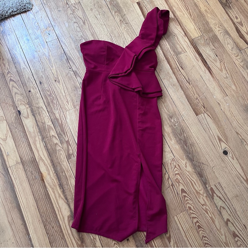 Hello Molly One Shoulder Ruffle Dress Size 8 NWT